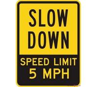 Metal Tin Custom Speed Sign, Slow Down Speed Limit Blank For Custom Mph Value, Indoor & Outdoor Use, 12×8 Inch