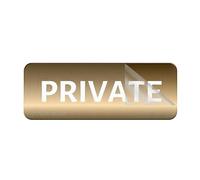Metal Tin Plastic Sign Basic Private Sign With Symbols Self-Adhesive For Restaurant Salons Hotel Motel Rest Stops Public Restrooms 4×16 Inch