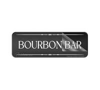Metal Tin Plastic Sign Bourbon Bar Street Sign Self-Adhesive On The Back Fade Resistance Indoor/Outdoor Use 4×16 Inch