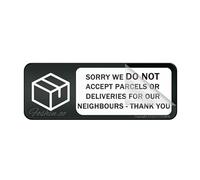 Metal Tin Plastic Sign Couriers We Do Not Accept Deliveries Or Parcels For Our Sign Self-Adhesive On The Back Fade Resistance Indoor/Outdoor Use 4×16 Inch