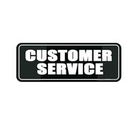 Metal Tin Plastic Sign Customer Service Retail Shop Business Notice Sign Door Window Sign With Adhesive Easy To Install And Highly Visible For Office And Business Durable And Highly Visible 4×16 Inch