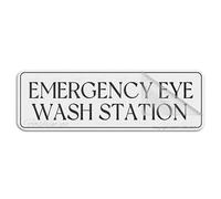 Metal Tin Plastic Sign Emergency Eye Wash Station Sign Rounded Corners Long Lasting With Strong Clean Adhesive Tape In The Back 4×16 Inch