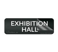 Metal Tin Plastic Sign Exhibition Hall Wall Or Door Sign Rounded Corners Long Lasting With Strong Clean Adhesive Tape In The Back 4×16 Inch