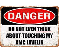 Metal Tin Retro Sign Do Not Touch My AMC Javelin Coffee House or Home Tin Sign Poster Vintage Metal Signs for Bar Music Club Man Cave Room Wall Decor 5.5x8 Inch