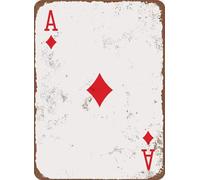 Metal Tin Sign 12 x 16 inches Retro Poker Man Cave Vintage Look Poster Plaque Wall Decoration Bar Cafe Home Decor (sign20-L-04)