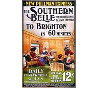 Metal Tin Sign 1890S Southern Belle Vintage Great Britain Railway Travel Metal Sign Novelty Wall Poster Funny Metal Poster For Bathroom Pub Cafe 30x40cm