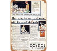 Metal Tin Sign 1930 Oxydol Dish Soap Wall Plaque Vintage Look Aluminum Sign For Wall Decor 11.8X7.8 Inch