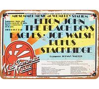 Metal Tin Sign 1975 Elton John At Wembley Wall Plaque Aluminum Sign For Wall Decor 11.8X7.8 Inch