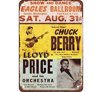 Metal Tin Sign 8X12 Inches Chuck Berry In Seattle Vintage Look Reproduction Metal Tin Sign