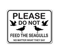 Metal Tin Sign 8X12 Inches Dark Spark Decals Please Do Not Feed The Seagulls No Matter What They Say
