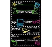 Metal tin Sign 8x12 inches First Day of School Chalkboard Tin Sign Reusable Easy Clean Back to School