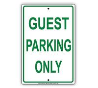 Metal Tin Sign 8X12 Inches Guest Parking Only Reserved Spot Alert Attention Caution Warning Sign Plate