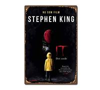 Metal Tin Sign 8X12 Inches Stephen King It 2017 Horror Film Movie Vintage Retro Tin Sign