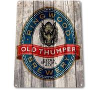 Metal tin sign 8x12 inches TIN Sign OldThumper Ale Beer Brewery Bar Pub Rustic Sign Decor