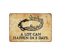 Metal Tin Sign - A Lot Can Happen in 3 Days Horizontal Jesus Easter Christian Happy Easter Novelty Retro Vintage Auto License Plate Tin Sign for Home Pub Bar Decor Warning Sign Metal Tin 8x12 Inch