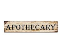 Metal Tin Sign Apothecary Retro Aluminum Metal Sign for Street Home Office Garden Decor 4x16 Inch