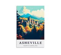 Metal Tin Sign Asheville North Carolina Vintage Wall Plaques for Man Cave Home Outdoor Farm Girl's Room Wedding Valentine's Day Present 15x30cm