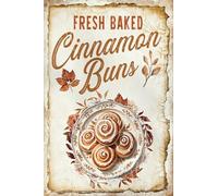 Metal Tin Sign Autumn Cinnamon Bun Vintage Sign for Home Living Room Bedroom Gift Christmas Decor Seasonal Decor Kitchen Cafe Bar Holiday 8x12 Inch