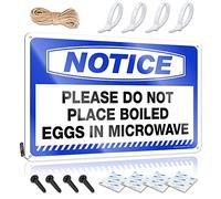 Metal Tin Sign, Balcony Decor Notice Please Do Not Place Boiled Eggs In