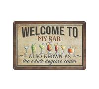 Metal Tin Sign Bar Signs Wall Decor Kitchen Wall Art Juice Country Wall Art for Home Bedroom Living Room Wall Decor 8x12 Inch