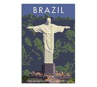 Metal Tin Sign Brazil Rio De Janeiro Vintage Wall Plaques for Man Cave Home Outdoor Farm Girl's Room Wedding Valentine's Day Present 20x30CM