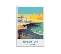 Metal Tin Sign Brighton East Sussex Tin Signs Vintage Retro Bar Club Cave Home Kitchen Wall Decor Rustic Sign 30x30cm