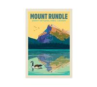 Metal Tin Sign Canada Mount Rundle Vintage Decor Art Sign Home Kitchen Bar Cafe Club Cave Wall Decor Retro Travel Sign 15x30CM