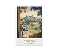 Metal Tin Sign Carlow Ireland Vintage Wall Plaques for Man Cave Home Outdoor Farm Girl's Room Wedding Valentine's Day Present 30x30cm