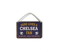 Metal Tin Sign - Chelsea Football Soccer Sports - Wall Plaque Retro Vintage 18X12 Cm Decorative Sign - For Bar Pub Dining Room Kitchen Bedroom Office Garage - Funny Stylish Gift