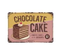 Metal Tin Sign Chocolate Heaven Sweets Cakes Dessert Retro Bakery Wall Sign Vintage Wall Poster Funny Metal Signs For Kitchen Cafe Restaurant S