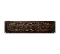 Metal Tin Sign Cigar Lounge Smoke Lounge