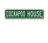 Metal Tin Sign Cockapoo House sign Retro Aluminum Metal Sign for Street Home Office Garden Decor 4x16 Inch