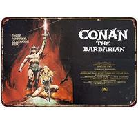 Metal Tin Sign Conan The Barbarian Schwarzenegger Movie Poster 8X12 Inch Wall Decor