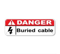 Metal Tin Sign Danger Buried Cable sign Retro Aluminum Metal Sign for Street Home Office Garden Decor 4x16 Inch