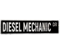 Metal Tin Sign - Diesel Mechanic Gift Sign, Retro Street Tin Sign, for Home Bar Yard Room Wall Decoration 16" x 4"