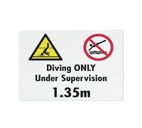 Metal Tin Sign Diving Only Under Supervision Fixings Included Metal Sign Exquisite And Beautiful Iron Signs For Room Living Shop 20X30Cm