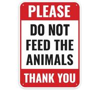 Metal Tin Sign Do Not Feed The Animals Sign, 12 x 16 Inches Poster Plaque