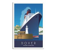 Metal Tin Sign Dover Harbour Cruise Ship Funny Retro Metal Wall Decor Decorative Tin Sign Art Plaque Poster for Home Kitchen Bar Club Decoration 15x30CM