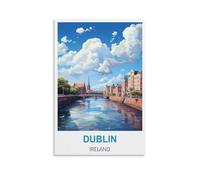 Metal Tin Sign,Dublin Ireland,Ideal for Pub Shed Bar Office Man Cave Home Bedroom Dining Room Kitchen 20x30cm
