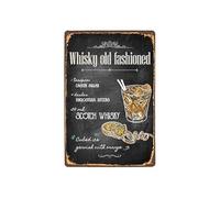 Metal Tin Sign - Elf Bar Cocktail Juice Whiskey - Vintage Retro Bar Sign for Pub Club Wall Decor - ABCDEFG
