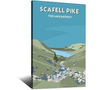 Metal Tin Sign England Scafell Pike Lake Vintage Travel Tin Sign Rustic Decor Cave Coffee Shop Bar Bedroom Home Wall Decor Tin Sign 30x43CM