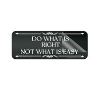Metal Tin Sign For Wall Do What Is Right Not What Is Easy Wall Or Door Sign Thick Metal Tin Self-Adhesive Modern Design Easy To Install 4×16 Inch