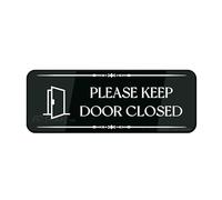 Metal Tin Sign For Wall Please Keep Door Closed Image Wall Or Door Sign Durable Long Lasting With Double Sided Tape 4×16 Inch