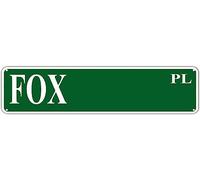 Metal Tin Sign Fox Pl Funny Metal Signs Vintage Sign Retro Tin Signs Aluminum Metal Sign for Bedroom Kitchen Garden Wall Bab Club Coffee Hanging Sign Home Decor 4x16 Inch