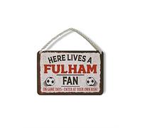 Metal Tin Sign - Fulham Football Soccer Sports - Wall Plaque Retro Vintage 18X12 Cm Decorative Sign - For Bar Pub Dining Room Kitchen Bedroom Office Garage - Funny Stylish Gift