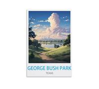 Metal Tin Sign George Bush Park Texas Vintage Bar Club Cave Home Kitchen Rustic Wall Art Decor Funny Sign 30x30cm