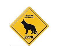 Metal Tin Sign - German Shepherd Silhouette Dog Sign for Home Office Indoor/Outdoor Wall Decor 12" x 12"