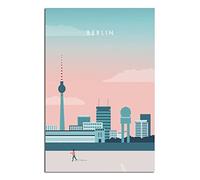 Metal Tin Sign Germany Berlin Vintage Wall Plaques for Man Cave Home Outdoor Farm Girl's Room Wedding Valentine's Day Present 30x30CM