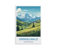 Metal Tin Sign Grindelwald Switzerland Vintage Sign Retro Tin Signs Vintage Metal Tin Sign For Bar Home Wall Metal Decoration 15x30cm
