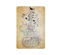Metal Tin Sign Guitar And Bird Music Lover Blackbird Singing In The Dead Of Night Take These Broken Wings And Learn To Fly Novelty Home Wall Decor 8x12 Inch